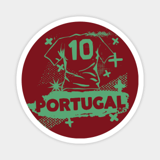 Vintage Portuguese Football // Retro Grunge Portugal Soccer Magnet